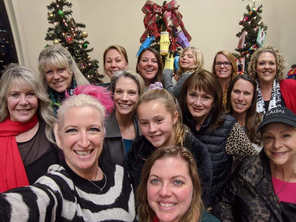 selfie of multi-generations of women in a family